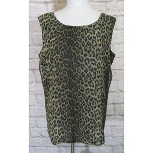 Dana B & Karen Animal Print Tank Top 8 Dana Buchman Lined Shirt Camisole 7086